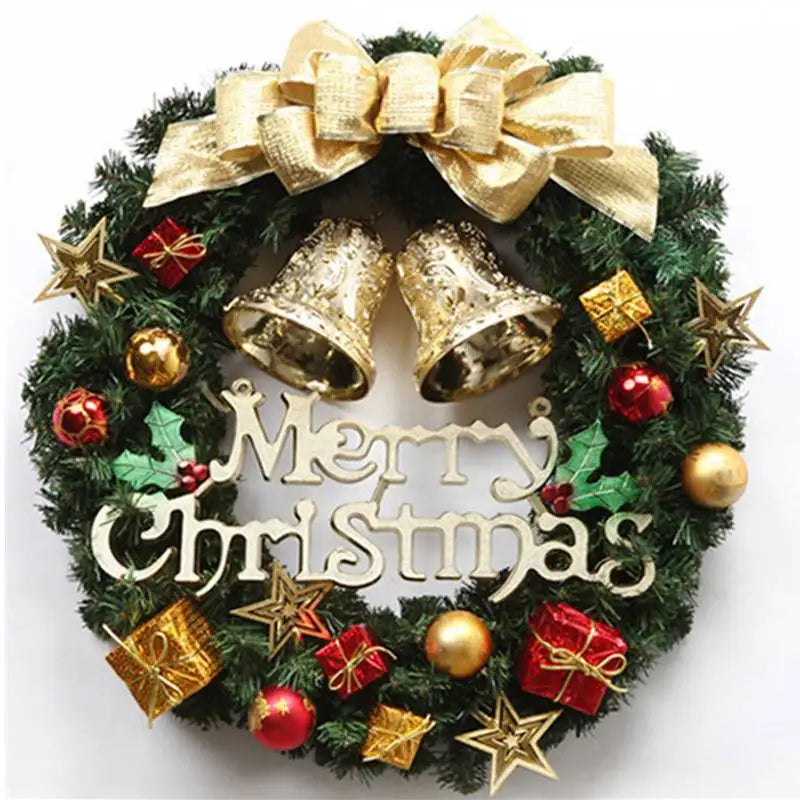 Décoration de Noël : Couronne de Noël Artisanale Simulée à Suspendre pour Porte et Fenêtre – Accessoire de Décoration d'Intérieur Élégant et de Haute Qualité