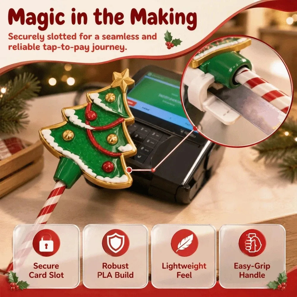Baguette magique imprimee en 3D creative avec paiement sans contact, support de baguette magique de Noel mignon, drole, leger et portable