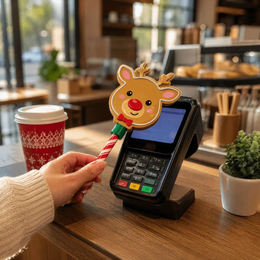Baguette magique imprimee en 3D creative avec paiement sans contact, support de baguette magique de Noel mignon, drole, leger et portable