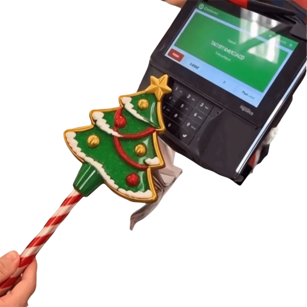 Baguette magique imprimee en 3D creative avec paiement sans contact, support de baguette magique de Noel mignon, drole, leger et portable